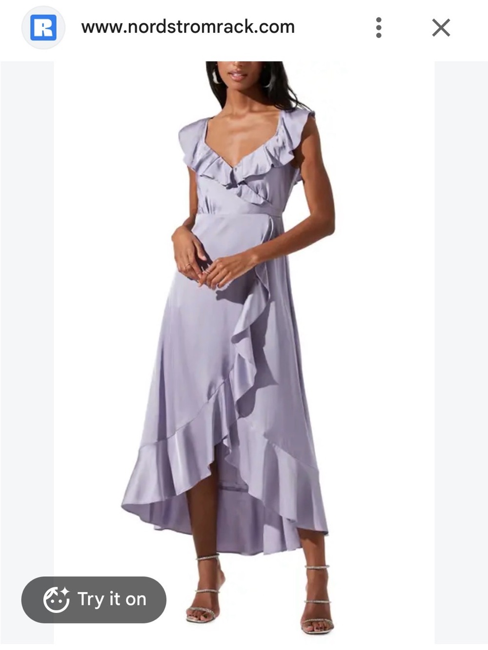🌼 NWT Show Me Your Mumu Samantha High-Low Ruffle Satin Wrap dress XXS